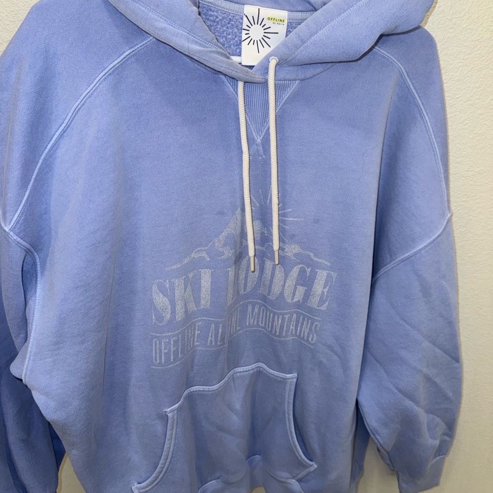 Offline by Aerie Blue Ski Lodge Hoodie